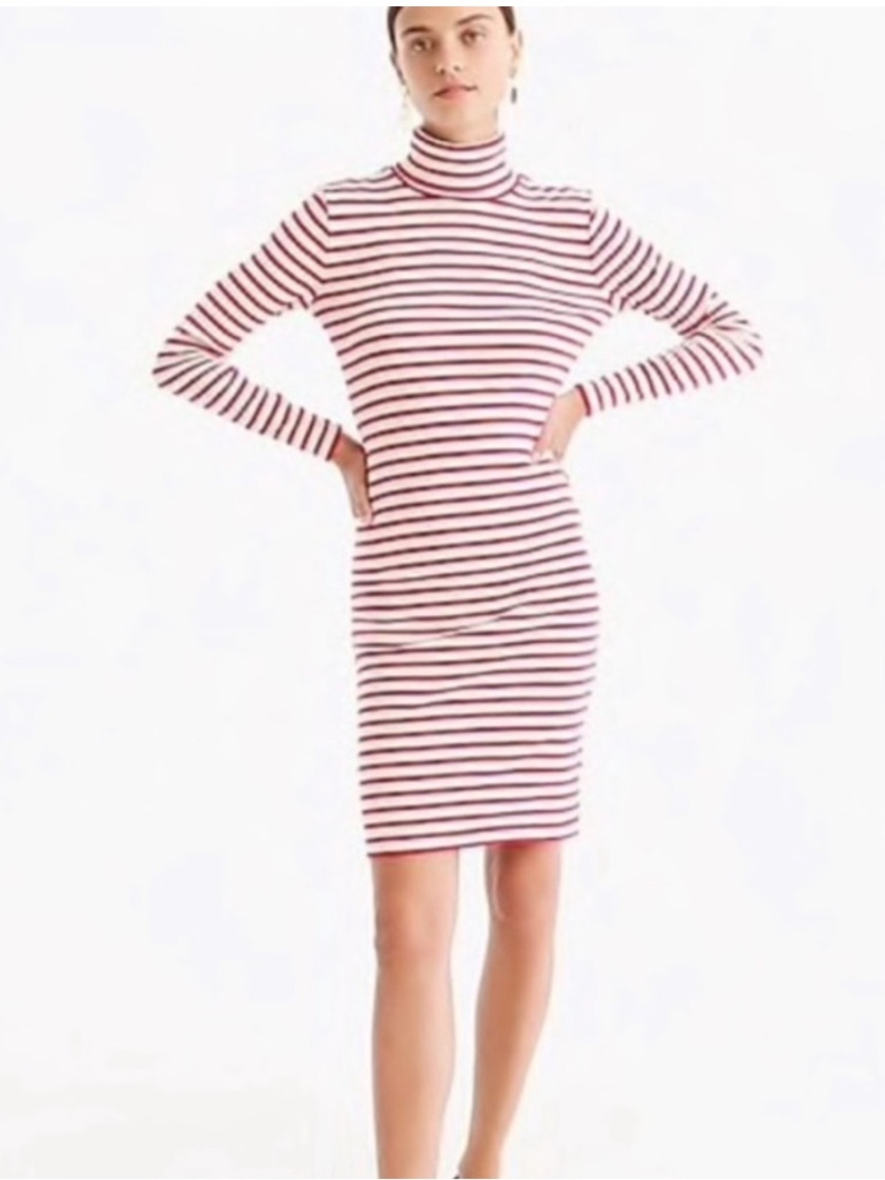 J.Crew Striped Turtleneck Dress
